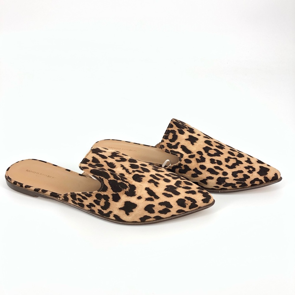 Banana Republic Leopard Cheetah Print Mules Size 9